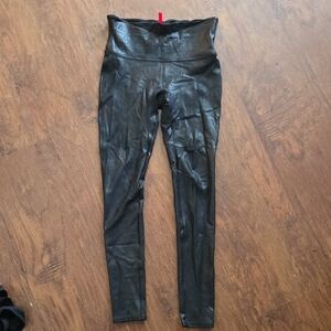 SPANX Shiny Black Leggings